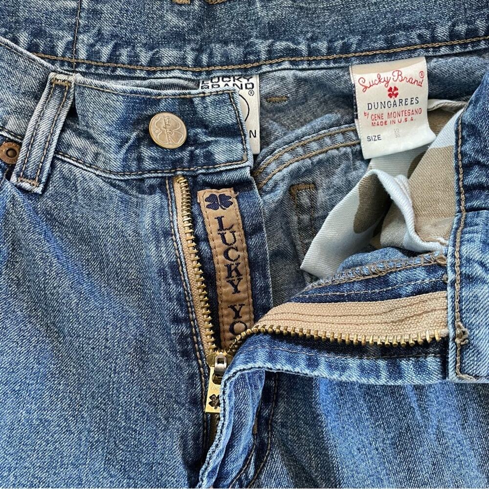 Vintage Y2K Lucky Brand Low Rise Flare all cotton Made in USA jeans womens 10 28 - Picture 6 of 8